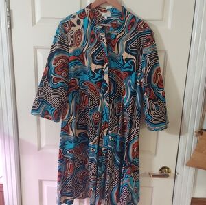 Zuri Kenya 100% cotton dress 3/4 Sleeves #TerraFirma 1X